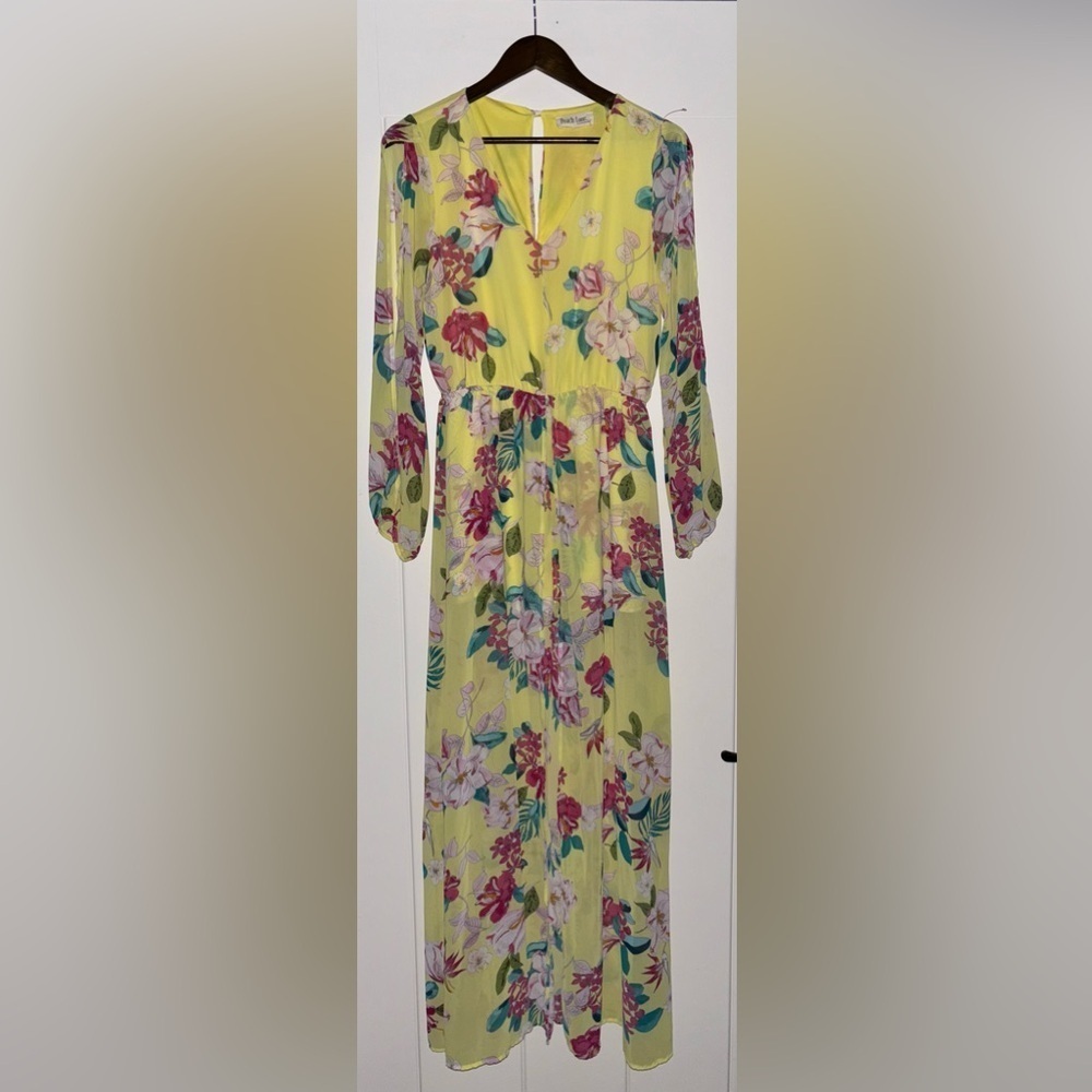 Vtg Peach Love Floral Overlay Faux Wrap Romper Women M Ethereal Soft Girl Dainty